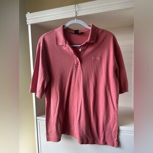 Lands' End Women’s Polo Shirt - pink #1 Mom Embroidery
